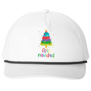 Family Matching Feliz Navidad Spanish Mexican Christmas Snapback Five-Panel Rope Hat