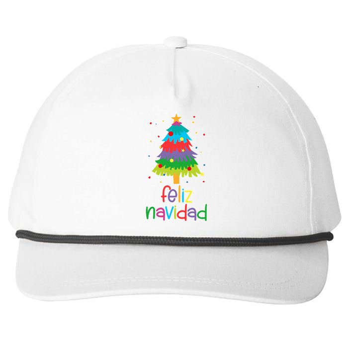 Family Matching Feliz Navidad Spanish Mexican Christmas Snapback Five-Panel Rope Hat