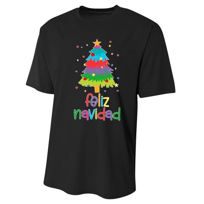 Family Matching Feliz Navidad Spanish Mexican Christmas Performance Sprint T-Shirt