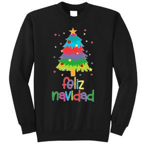 Family Matching Feliz Navidad Spanish Mexican Christmas Tall Sweatshirt