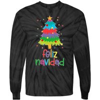 Family Matching Feliz Navidad Spanish Mexican Christmas Tie-Dye Long Sleeve Shirt