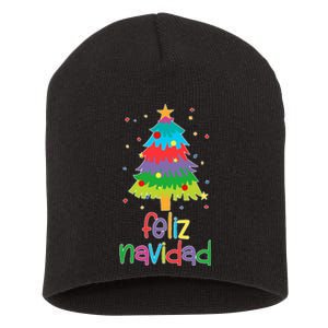 Family Matching Feliz Navidad Spanish Mexican Christmas Short Acrylic Beanie