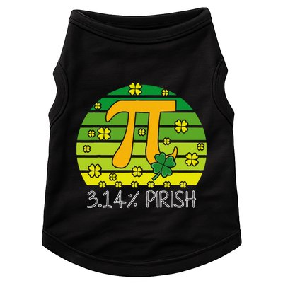 Funny Math Fraction Four Leaf Clover Teacher St Patricks Day Doggie Tank