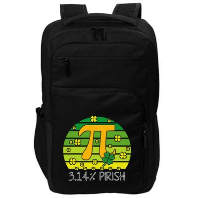 Funny Math Fraction Four Leaf Clover Teacher St Patricks Day Impact Tech Backpack