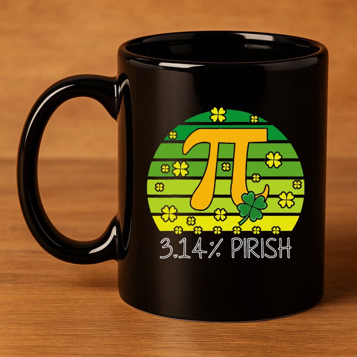 Funny Math Fraction Four Leaf Clover Teacher St Patricks Day 11oz C Handle Ceramic Mug