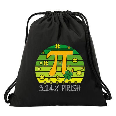 Funny Math Fraction Four Leaf Clover Teacher St Patricks Day Drawstring Bag