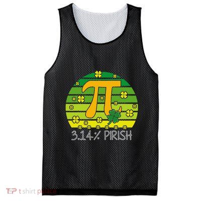 Funny Math Fraction Four Leaf Clover Teacher St Patricks Day Mesh Reversible Basketball Jersey Tank