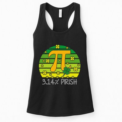 Funny Math Fraction Four Leaf Clover Teacher St Patricks Day Womens Tank Top