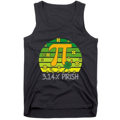 Funny Math Fraction Four Leaf Clover Teacher St Patricks Day Tank Top