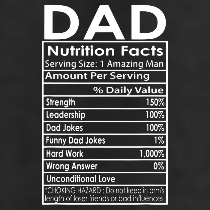 Funny Men's Father's Day Dad Nutrition Facts Gift Cool Comfort Performance Bucket Hat