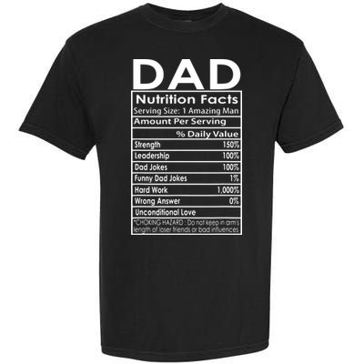 Funny Men's Father's Day Dad Nutrition Facts Gift Garment-Dyed Heavyweight T-Shirt