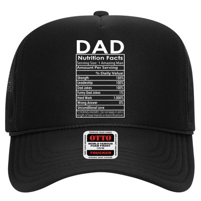 Funny Men's Father's Day Dad Nutrition Facts Gift Trucker Hat