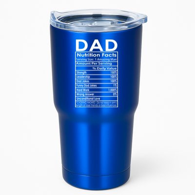 Funny Men's Father's Day Dad Nutrition Facts Gift Tumbler