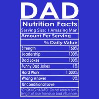 Funny Men's Father's Day Dad Nutrition Facts Gift Visor
