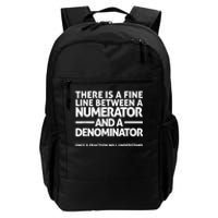 Funny Math FINE LINE NUMERATOR DENOMINATOR Daily Commute Backpack