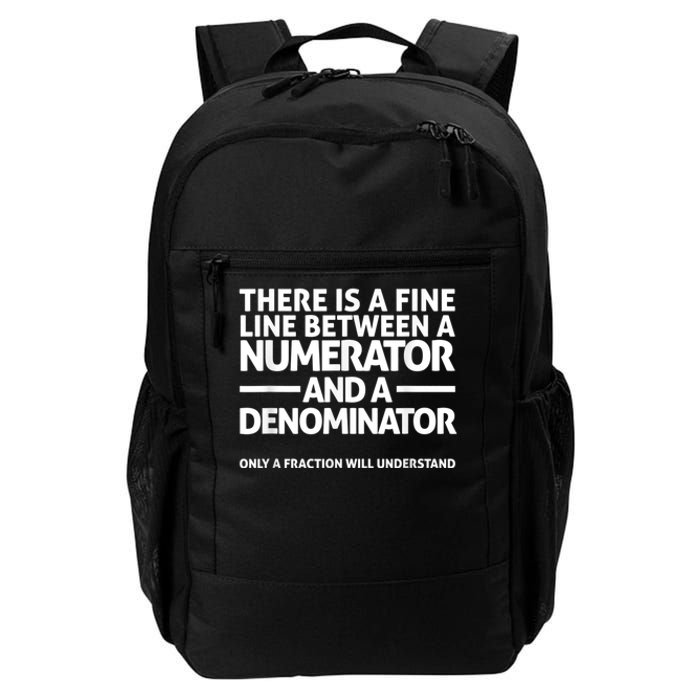 Funny Math FINE LINE NUMERATOR DENOMINATOR Daily Commute Backpack