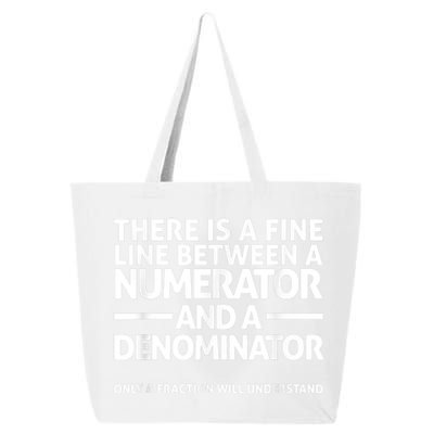 Funny Math FINE LINE NUMERATOR DENOMINATOR 25L Jumbo Tote