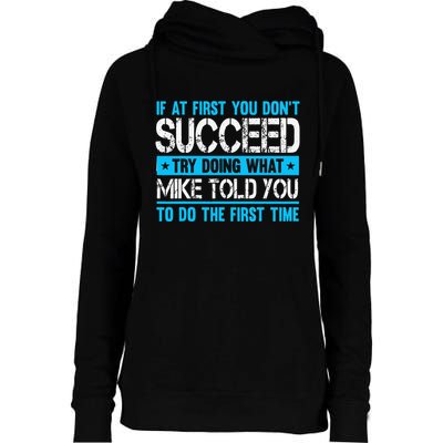Funny Mike Womens Funnel Neck Pullover Hood