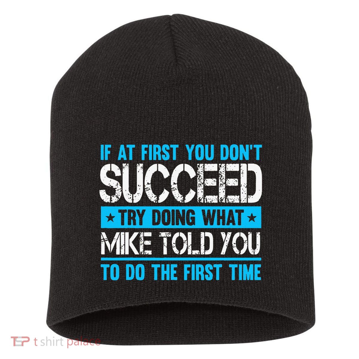 Funny Mike Short Acrylic Beanie