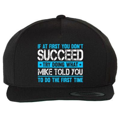 Funny Mike Wool Snapback Cap