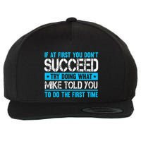 Funny Mike Wool Snapback Cap