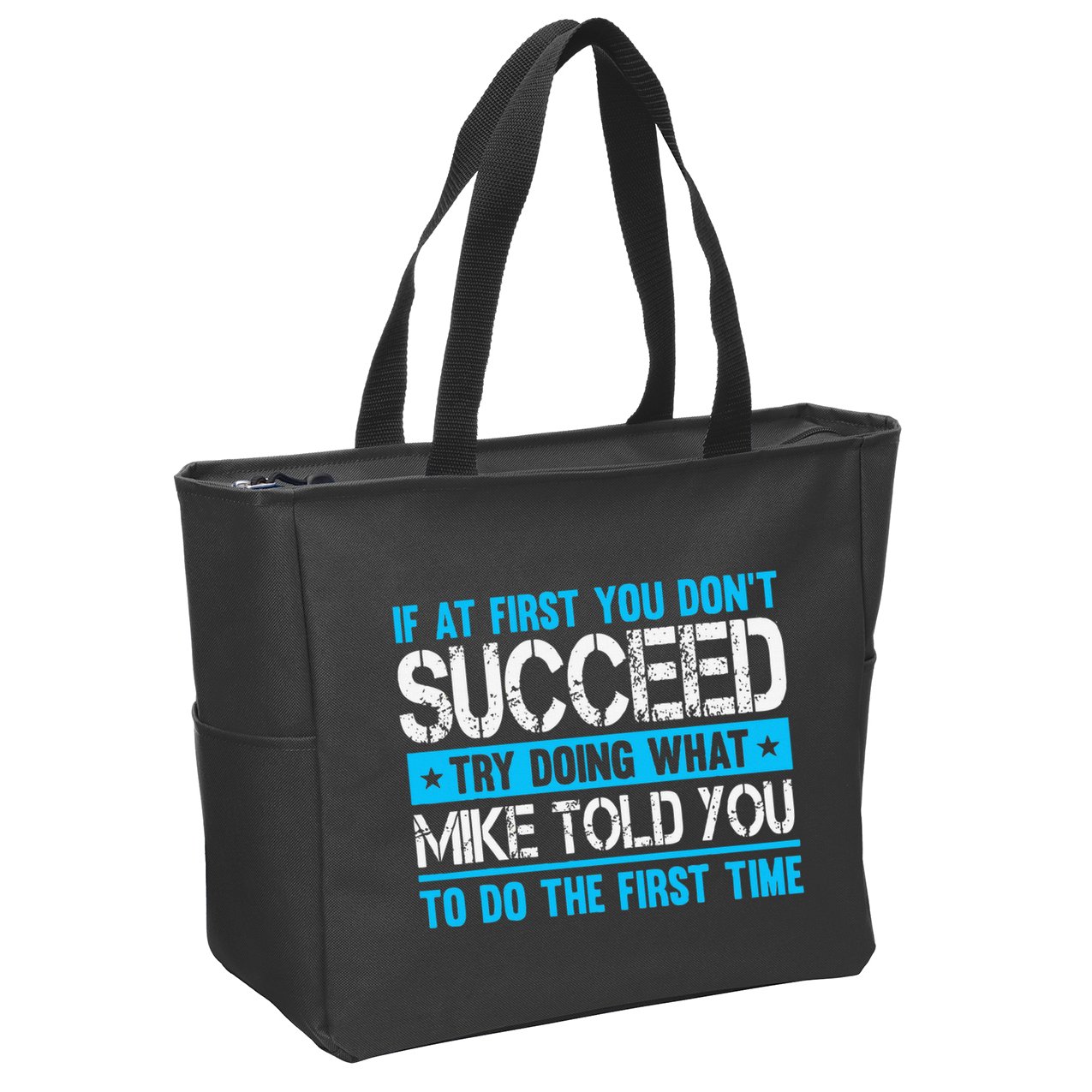Funny Mike Zip Tote Bag