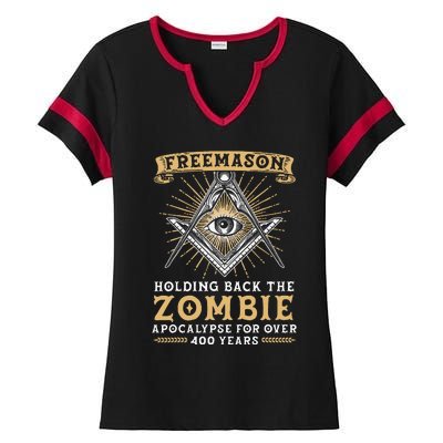 Freemason Masonic Fraternal Freemasonry Square Compass Ladies Halftime Notch Neck Tee