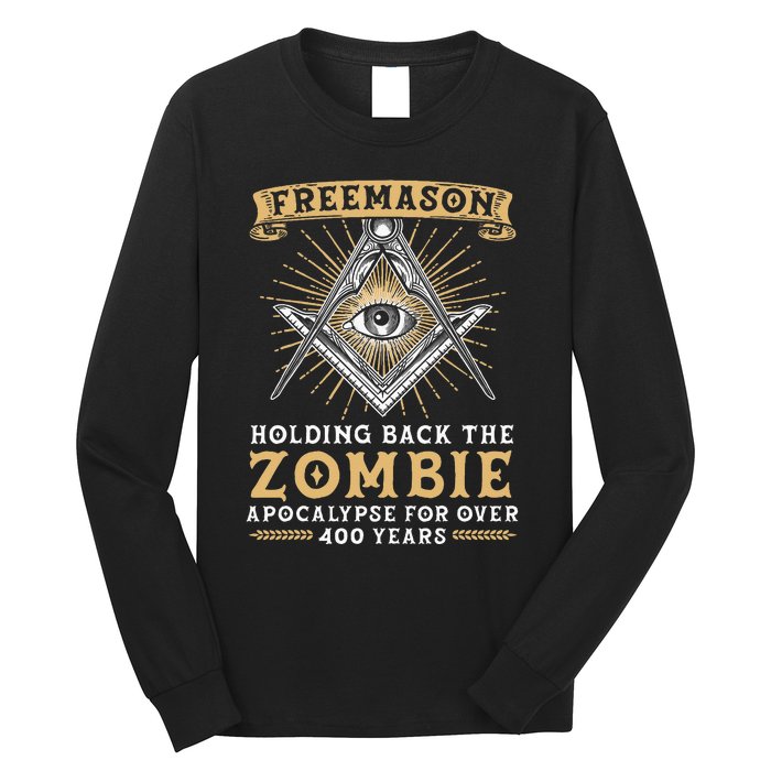 Freemason Masonic Fraternal Freemasonry Square Compass Long Sleeve Shirt