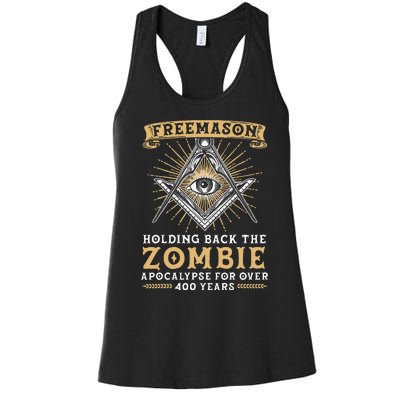 Freemason Masonic Fraternal Freemasonry Square Compass Women's Racerback Tank