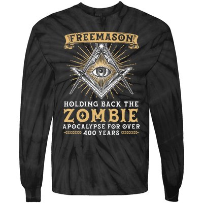 Freemason Masonic Fraternal Freemasonry Square Compass Tie-Dye Long Sleeve Shirt