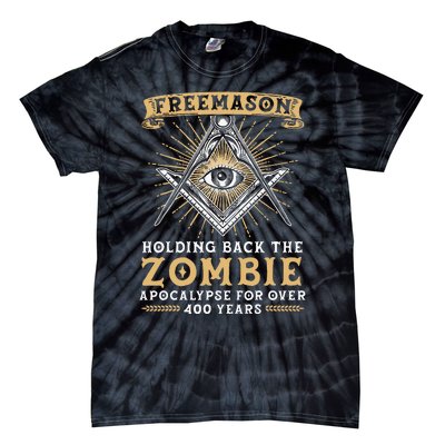 Freemason Masonic Fraternal Freemasonry Square Compass Tie-Dye T-Shirt