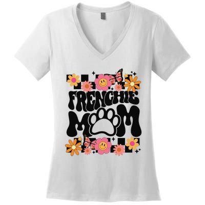 Frenchie Mom French Bulldog Women's V-Neck T-Shirt