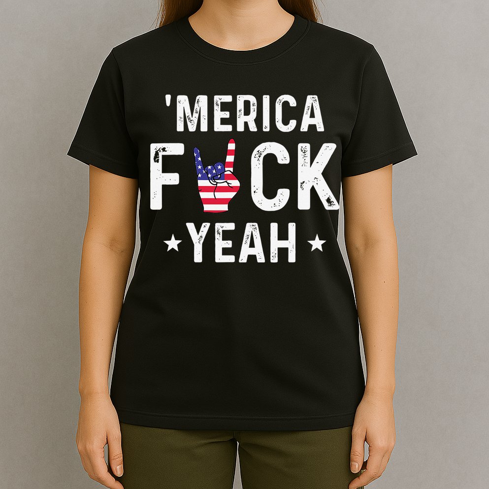 Funny Merica Fuck Yeah 4th Of July T-Shirt