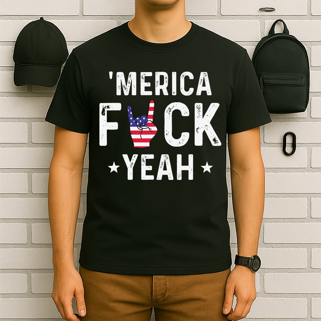 Funny Merica Fuck Yeah 4th Of July T-Shirt