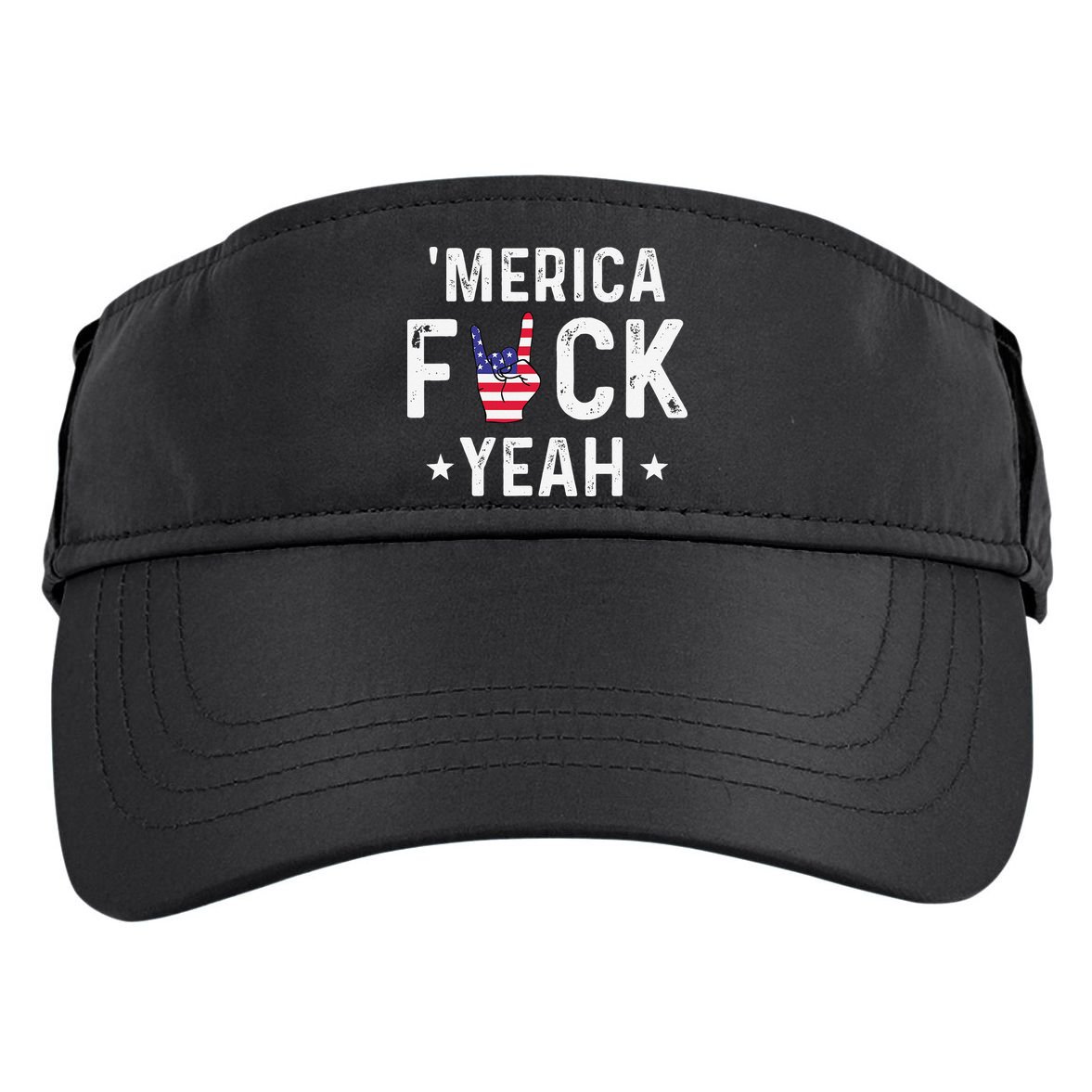 Funny Merica Fuck Yeah 4th Of July Adult Drive Performance Visor