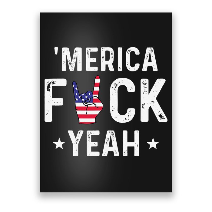Funny Merica Fuck Yeah 4th Of July Poster