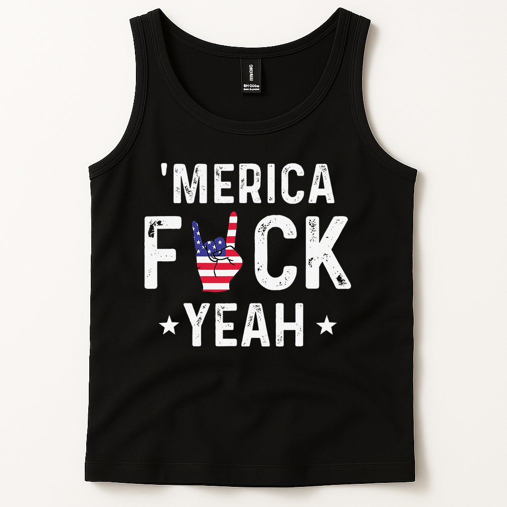 Funny Merica Fuck Yeah 4th Of July Tank Top