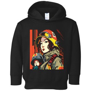 Firefighter Mom Firewoman Mother Mother's Day Gift Toddler Hoodie