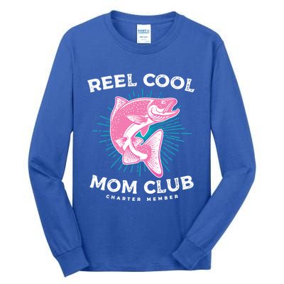 Funny Mom Fishing Design For Mother's Day Cool Gift Tall Long Sleeve T-Shirt