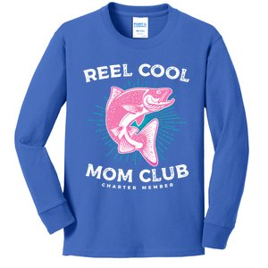 Funny Mom Fishing Design For Mother's Day Cool Gift Kids Long Sleeve Shirt