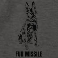 Fur Missile Funny Black Belgian Malinois Dog Vector Backpack