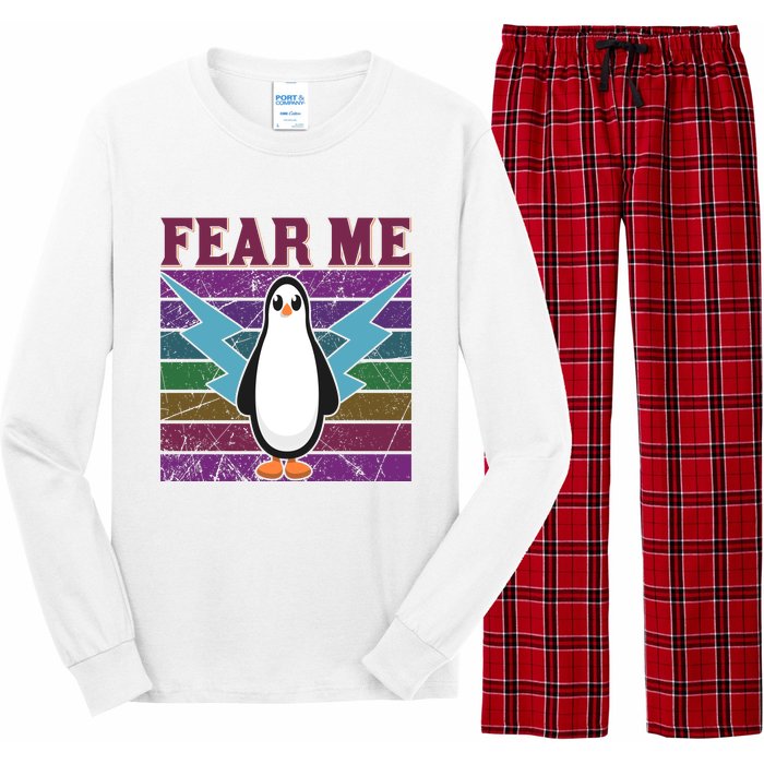 Fear Me Funny Penguin Long Sleeve Pajama Set