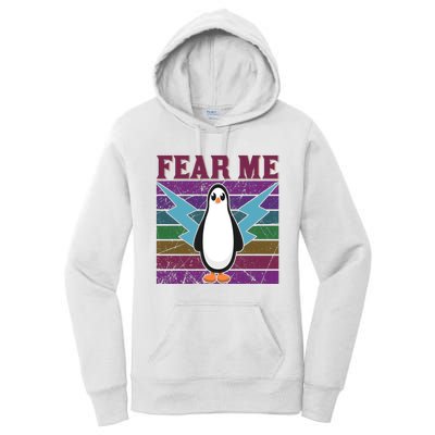 Fear Me Funny Penguin Women's Pullover Hoodie