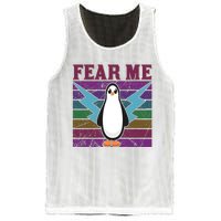 Fear Me Funny Penguin Mesh Reversible Basketball Jersey Tank