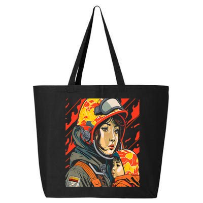 Firefighter Mom Firewoman Mother's Day Design 25L Jumbo Tote