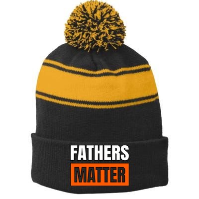 Fathers Matter Stripe Pom Pom Beanie