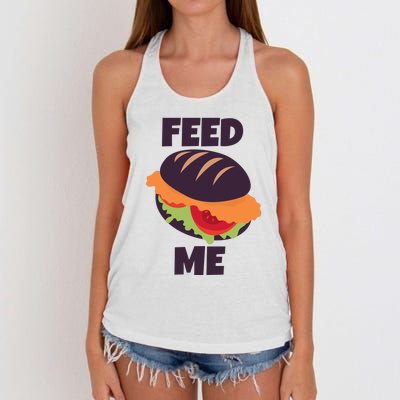 Feed Me Women's Knotted Racerback Tank