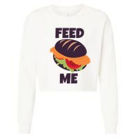 Feed Me Cropped Pullover Crew