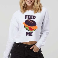 Feed Me Cropped Pullover Crew