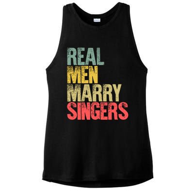 Funny Marriage Funny Gift Real Marry Singers Groom Meaningful Gift Ladies PosiCharge Tri-Blend Wicking Tank